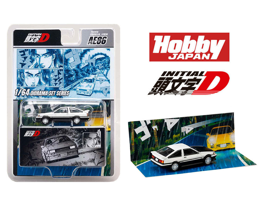 Hobby Japan 1:64 Initial D Diorama Set Series Toyota Corolla Levin