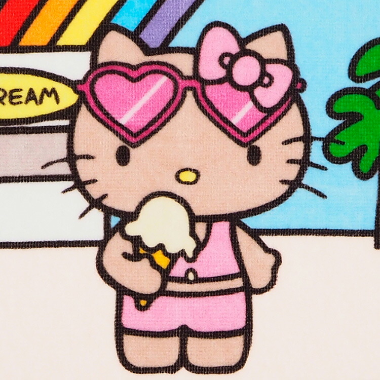 楽天市場】キティ ハンドタオル ハンカチ コラボ 日焼け ハローキティ