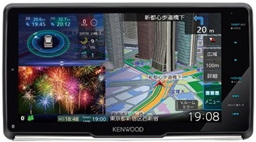 当社“彩速ナビ”として初となる、フローティング機構を採用した大画面9V