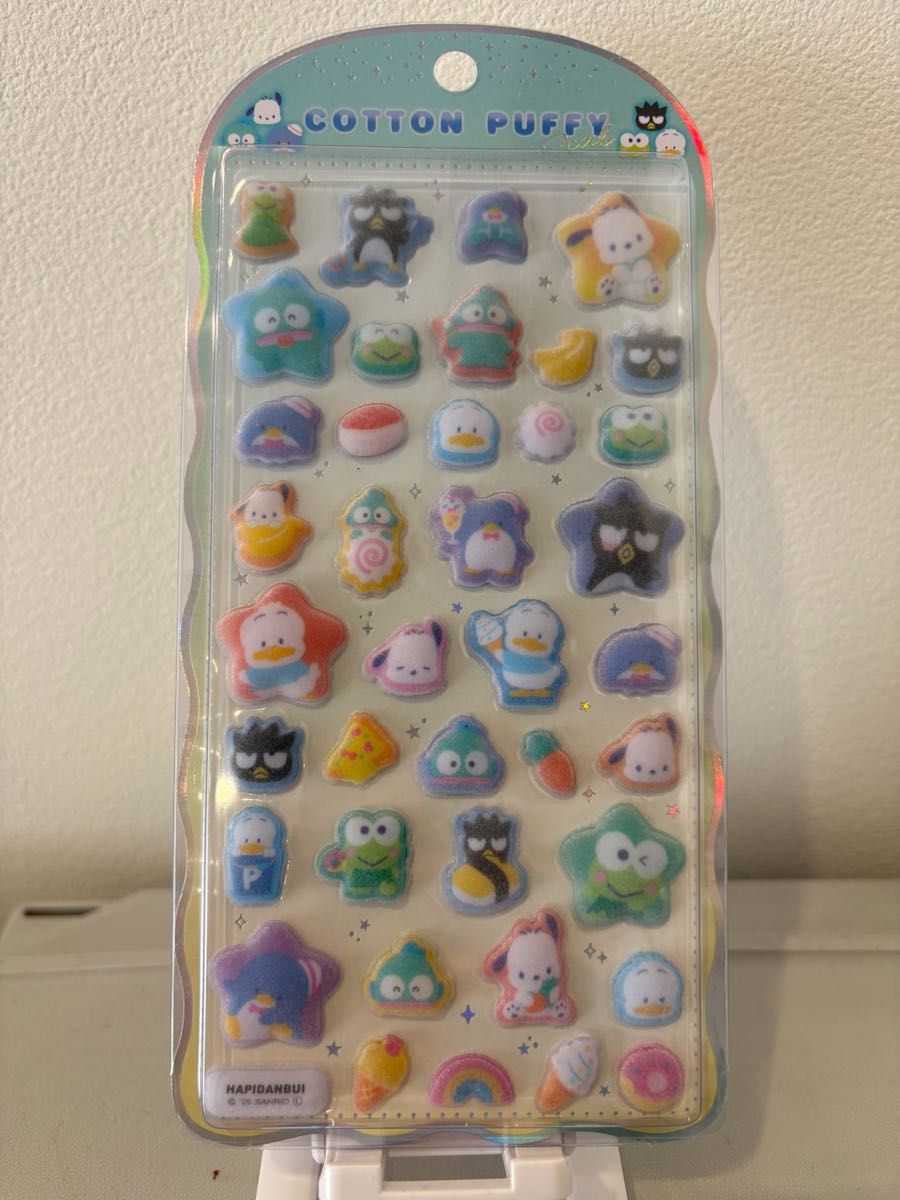 コットンパフィーシール はぴだんぶい サンリオ ボンボンドロップ