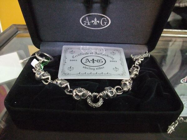 A&G シルバーアクセサリー スカルブレスレット | STADIUM