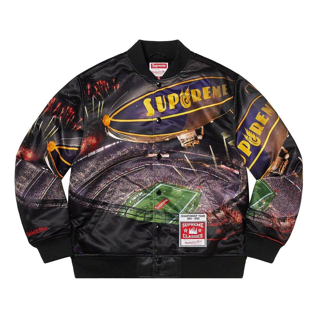 Supreme x Mitchell & Ness Stadium Satin Varsity Jacket 'Multi