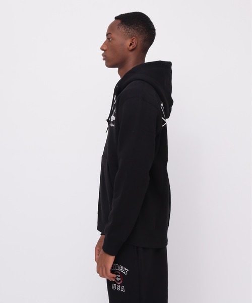 VARSITY LOGO SWEAT ZIP UP PARKA / バーシティ ロゴ スウェット