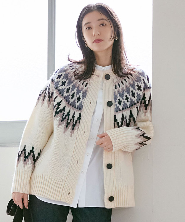 SLOW/一部店舗限定】ノルディック ニット カーディガン / 23区 S