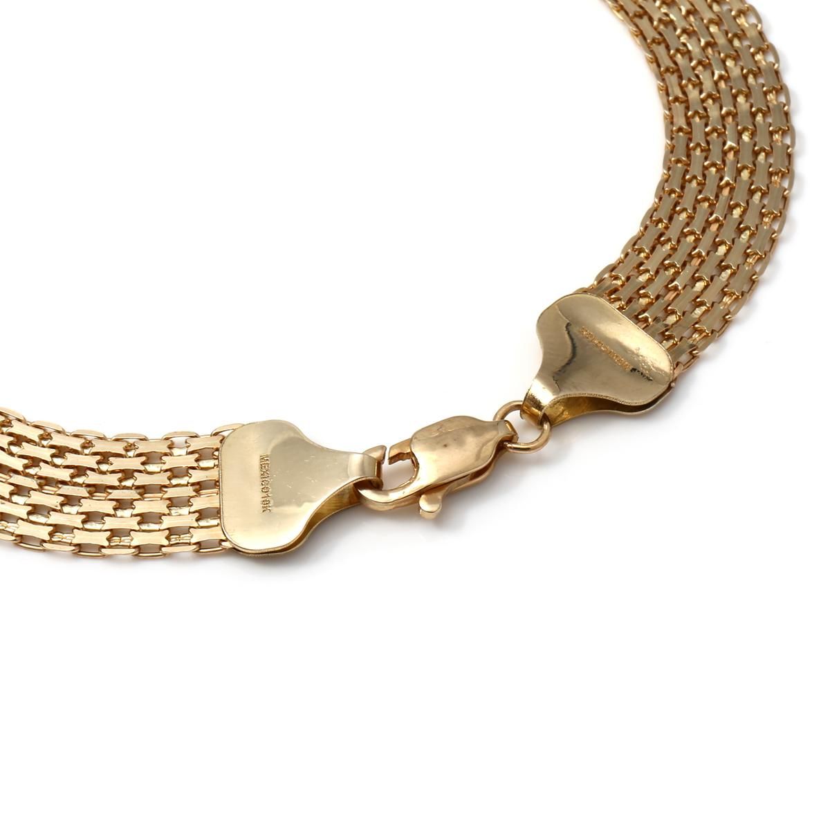 10K イエローゴールド ブレスレット 幅10mm 21cm - AVALANCHE OFFICIAL