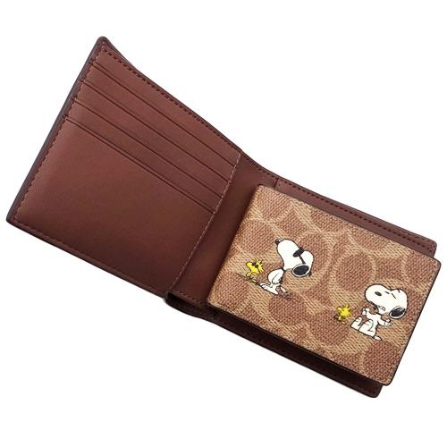 COACH（コーチ） 財布 スヌーピー コラボ 新作 新品 PEANUTS 二つ折り