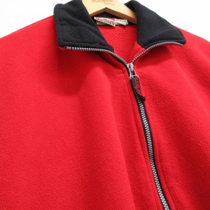 L/古着 マルボロ 長袖 フリース ジャケット メンズ 90年代 90s トカゲ