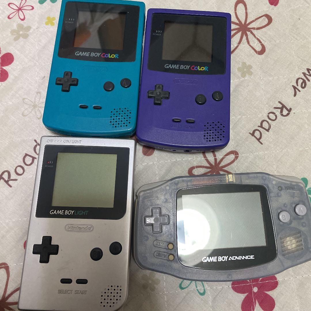 ゲームボーイ2体、アドバンス、ゲームボーイライト　値下げ ゲームボーイアドバンス 本体 IPS V7.1 バックライト液晶 搭載 059