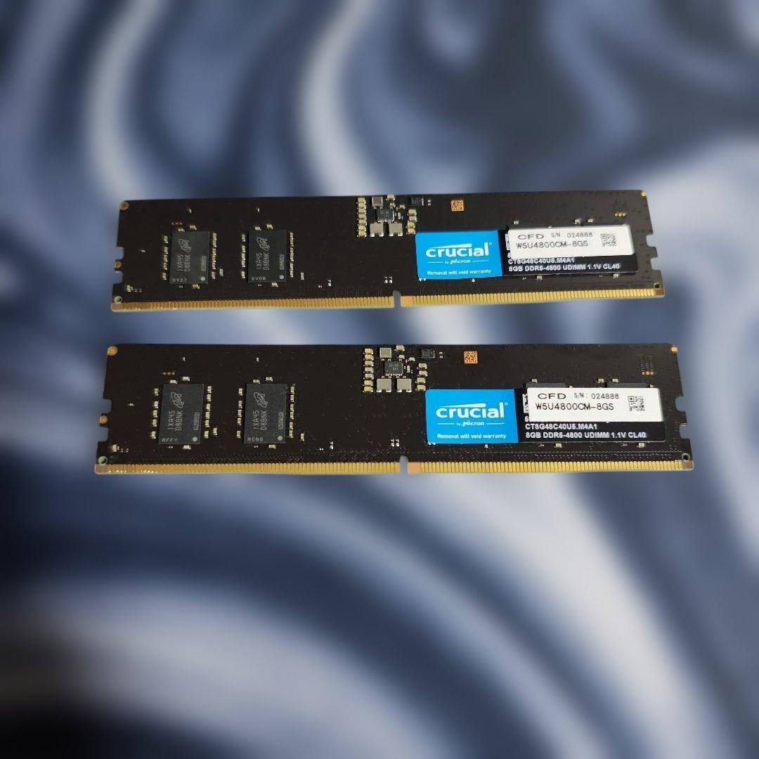 【即購入可能】crucial W5U4800CM-8G 合計16GB