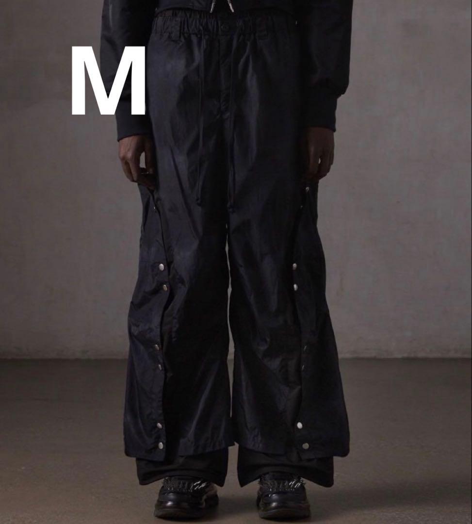 GRANCY グランシー ボタンレイヤードデザインナイロンパンツ GRANCY】Button Layered Design Nylon Pants / ボタンレイヤード