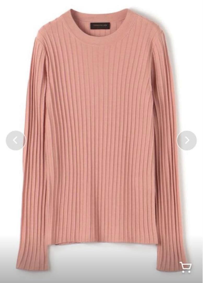 【2回着用】トゥモローランド　カシミヤシルクリブ クルーネックプルオーバー TOMORROWLAND collection ニット セーター カシミヤシルクリブ クルー