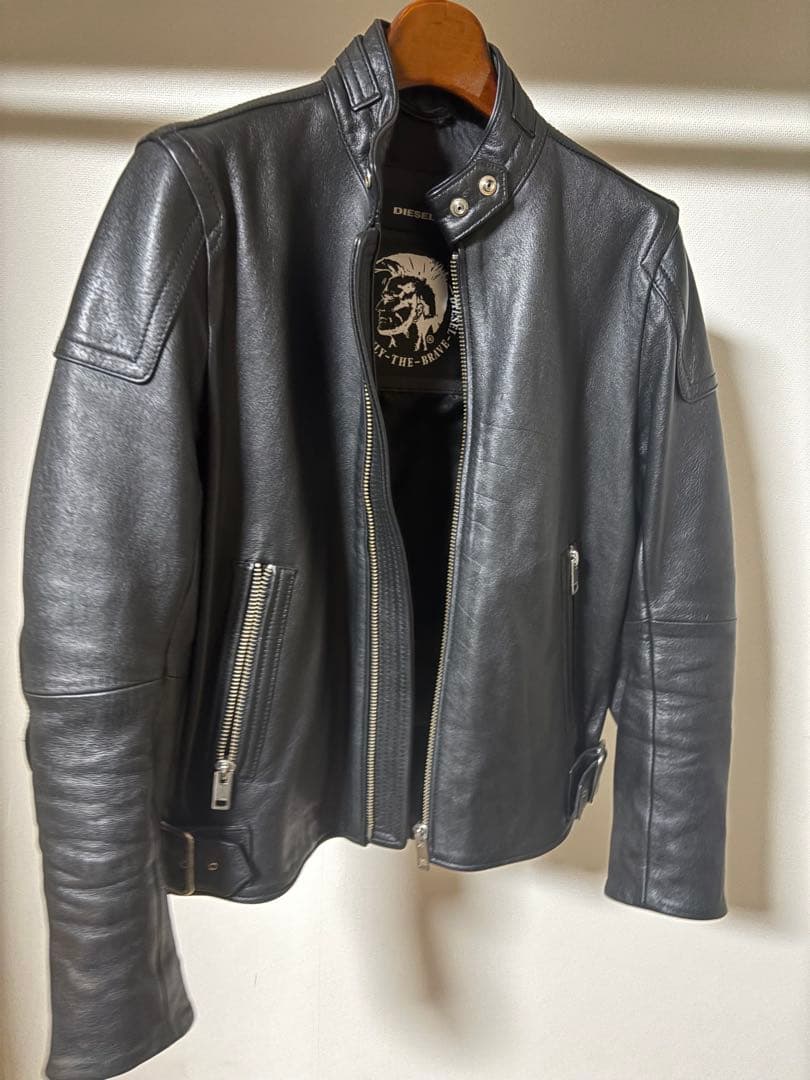 お値下げしました☆ディーゼル　シングルライダースジャケット 楽天市場】□DIESEL ディーゼル メンズ□羊革 本革 シングルライダース
