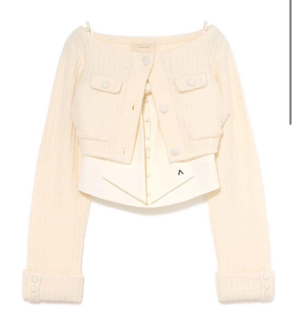 【最安】Twiggy tweed ribbon set tops andmary ANDMARY】Twiggy tweed ribbon set tops